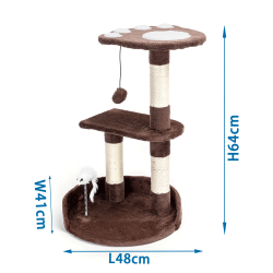 RASCADOR ARBOL PARA GATO DE DOBLE CAPA FORMA PATA GATO