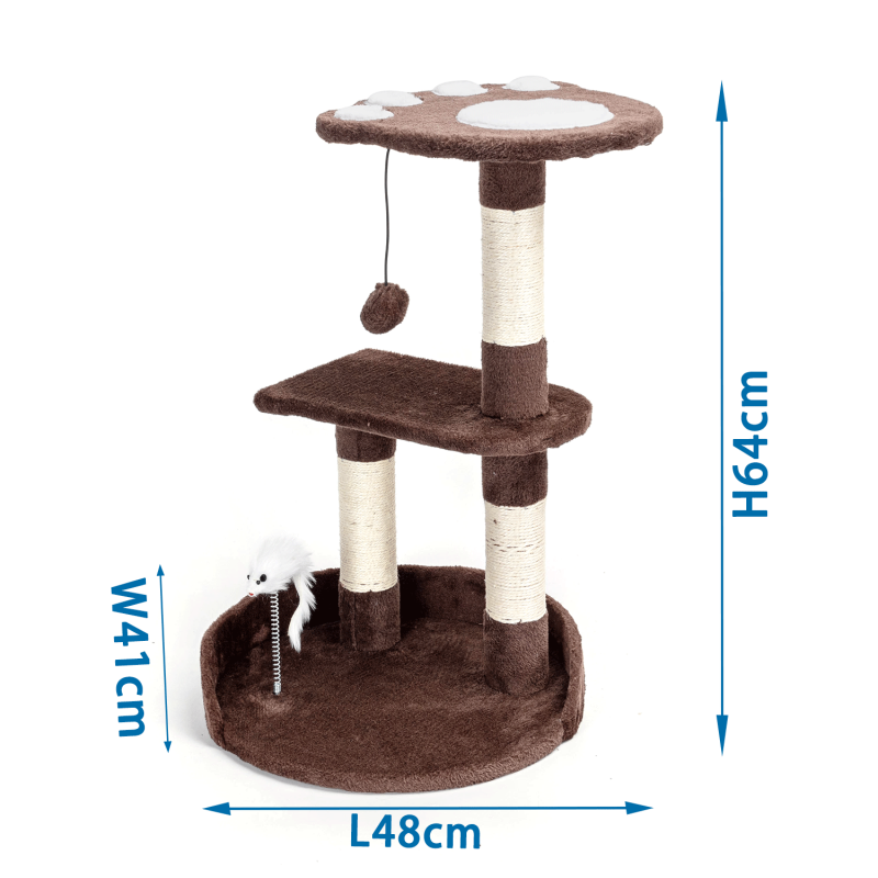 RASCADOR ARBOL PARA GATO DE DOBLE CAPA FORMA PATA GATO