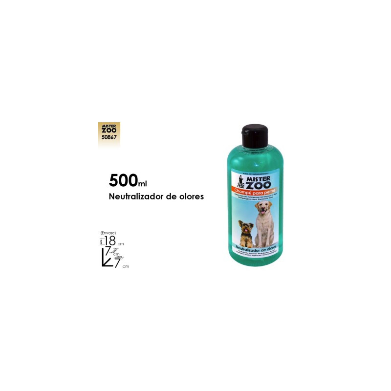 CHAMPU NEUTRALIZADOR DE OLORES MISTER ZOO 500ml