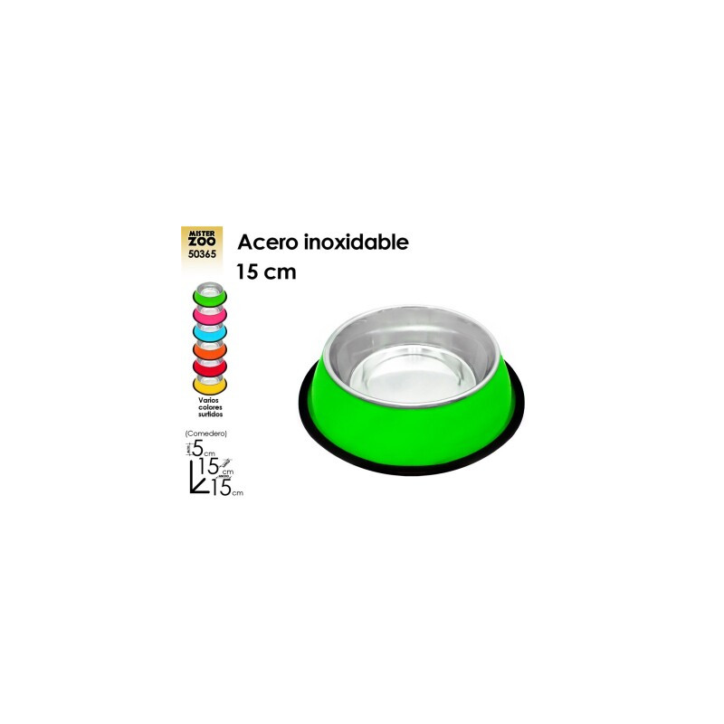 COMEDERO ACERO INOXIDABLE COLOR 15cm