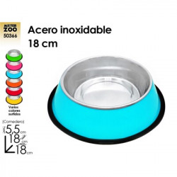 COMEDERO ACERO INOXIDABLE COLOR 18cm