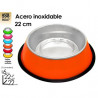 COMEDERO ACERO INOXIDABLE COLOR 22cm