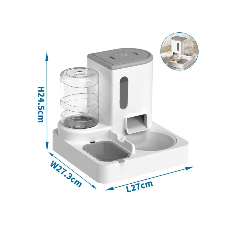 Dispensador de comida para mascotas 2 en 1