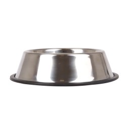 Bol de acero inoxidable antideslizante para mascotas